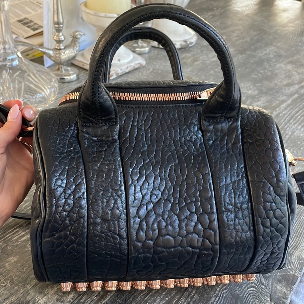 Alexander Wang Pebbled Lambskin Rockie Bag with Rose Gold Hardware